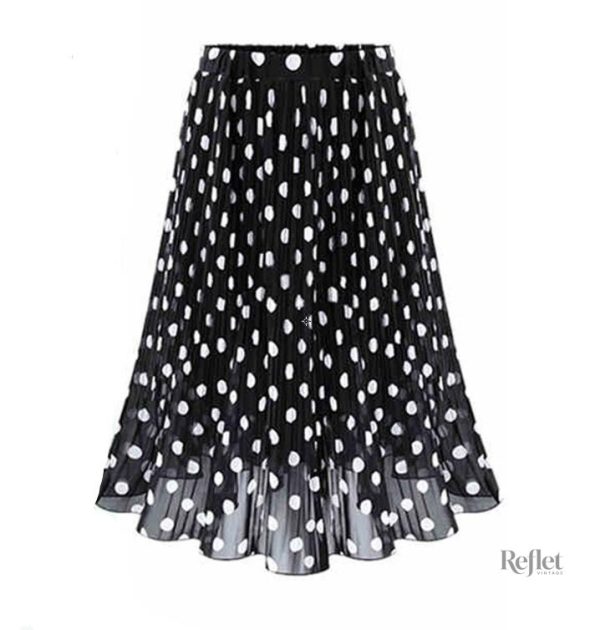 Jupe à pois élégante pour un look rétro