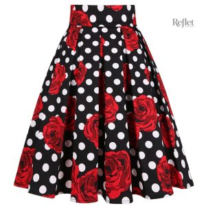 Jupe délicate à pois, mode vintage