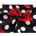 Jupe années 60, motifs à pois élégants