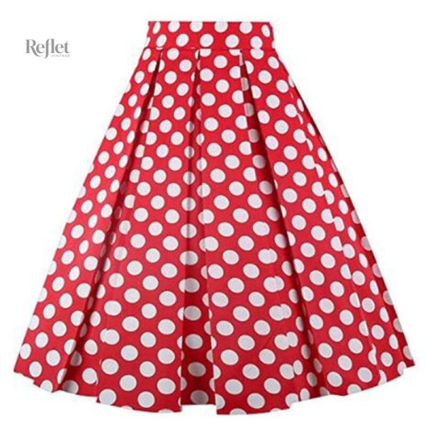 Jupe à pois, design inspiré des années 60