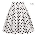 Jupe colorée à pois, style rétro
