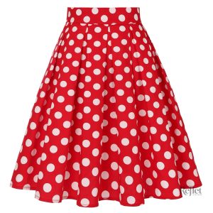 Jupe à pois vintage élégante et féminine