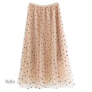 Jupe vintage à pois années 70