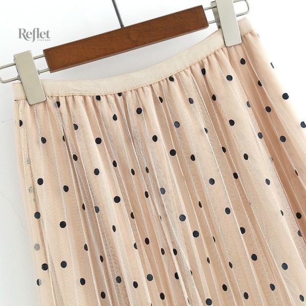 Jupe à pois pour un look vintage années 70