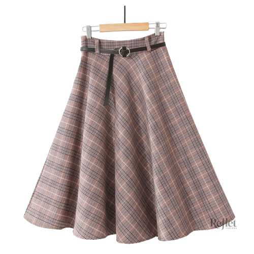 jupe-annee-50-a-carreaux-1 Jupe à carreaux style années 50 pour fille