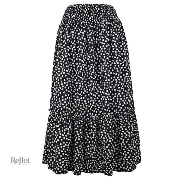 Jupe rétro 60s à motifs floraux colorés