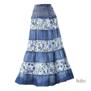 Jupe rétro avec taille haute et coupe évasée