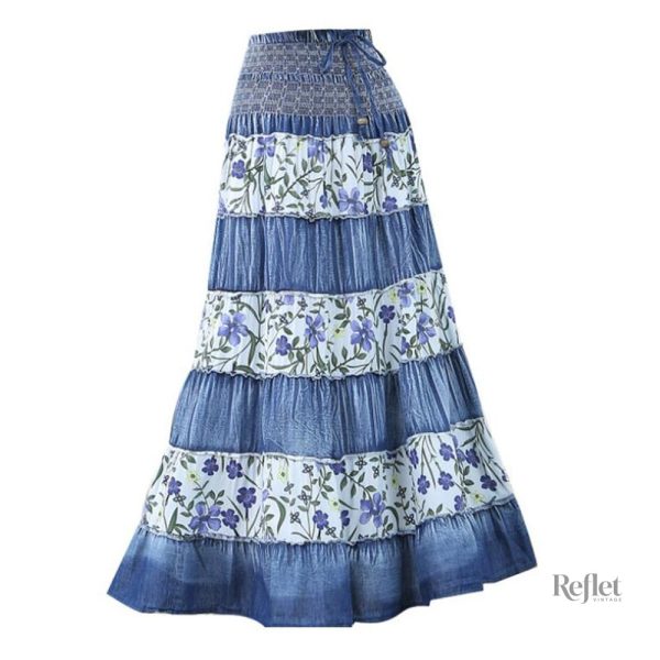 Jupe rétro avec taille haute et coupe évasée