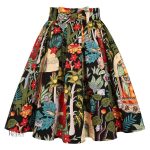 Jupe vintage avec ceinture, silhouette flatteuse