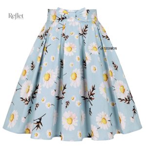 Jupe rétro à taille haute, inspiration des années 50