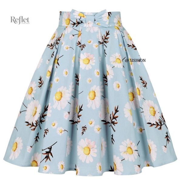 Jupe rétro à taille haute, inspiration des années 50
