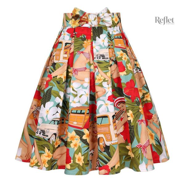 Jupe à pois années 50, tendance rétro