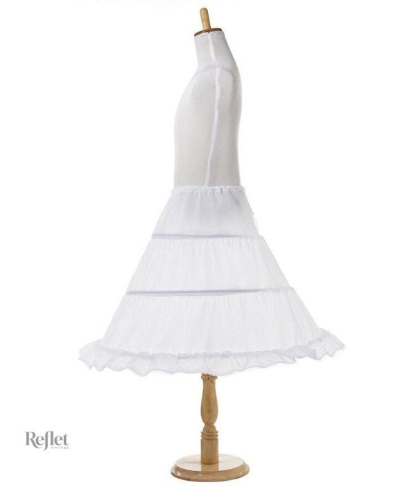 Jupe vintage blanc, silhouette A-line des années 60