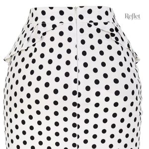 Jupe vintage blanche, style rétro chic