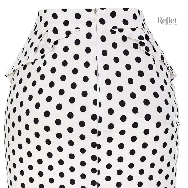 Jupe vintage blanche, style rétro chic