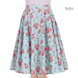 Jupe rétro à taille haute, style années 60