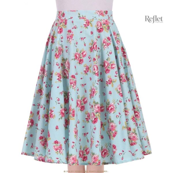 Jupe rétro à taille haute, style années 60
