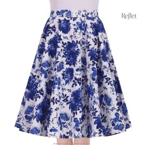 Jupe colorée avec motifs, look des années 60