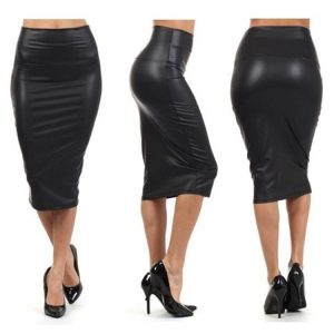 Jupe cuir années 70