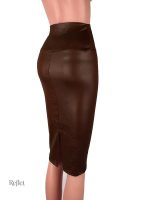 Jupe évasée en cuir, tendance années 70