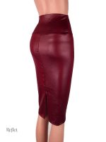 Design élégant, jupe cuir années 70