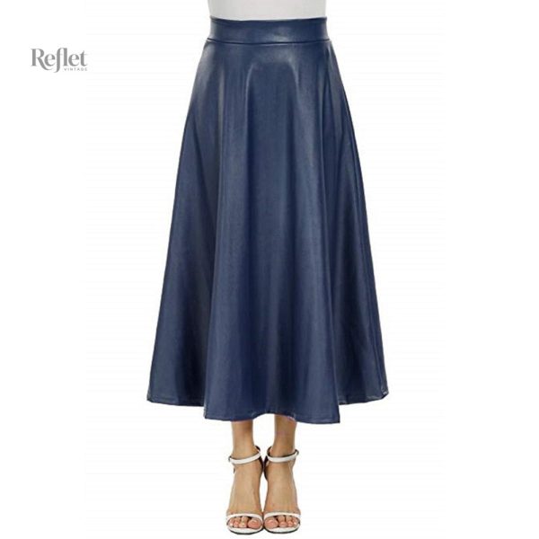 Style rétro avec jupe en cuir