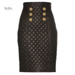 Jupe en cuir style années 80