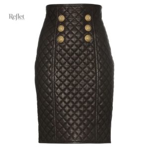 Jupe en cuir style années 80