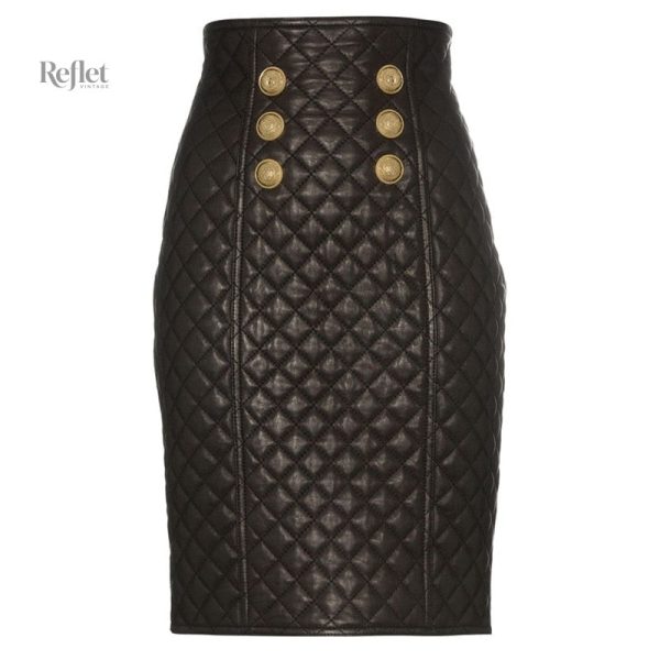 jupe-cuir-annee-80-1 Jupe en cuir style années 80