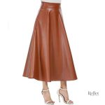 Jupe en cuir avec coupe flatteuse vintage