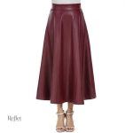 Jupe en cuir texturé avec charme vintage