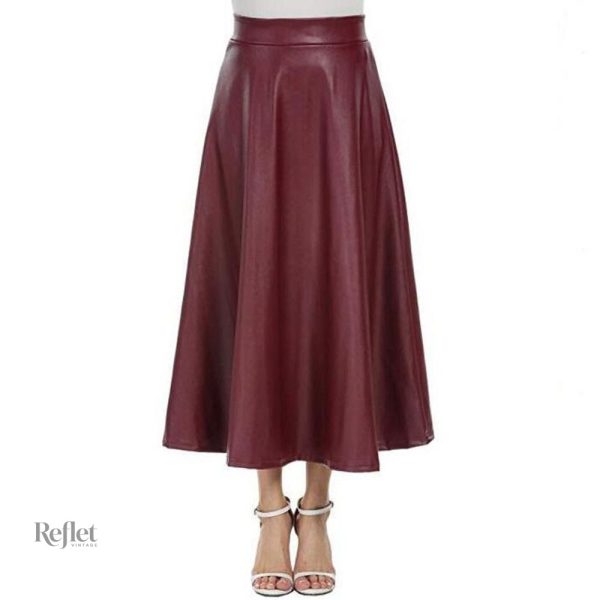 Jupe en cuir texturé avec charme vintage