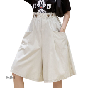 Jupe culotte vintage à motifs rétro