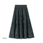 Jupe courte années 60 à rayures, allure moderne