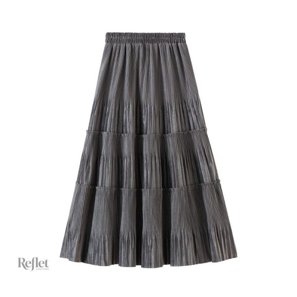 Jupe années 60 avec ceinture, style féminin sophistiqué