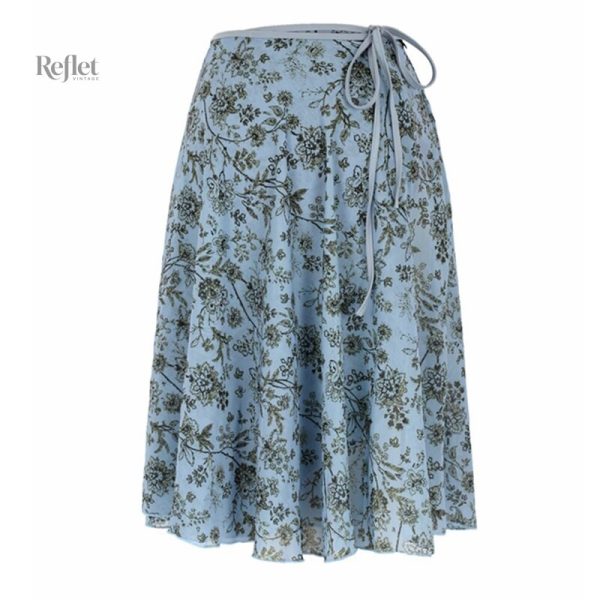 Jupe femme années 60 à imprimé floral