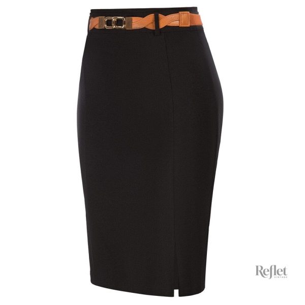 Style rétro : jupe droite années 80, mode féminine