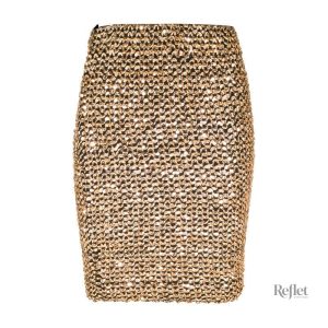 Jupe droite années 60 en tissu classique