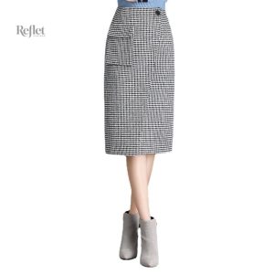 Jupe droite vintage en style classique