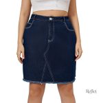 Jupe en jean vintage à taille haute