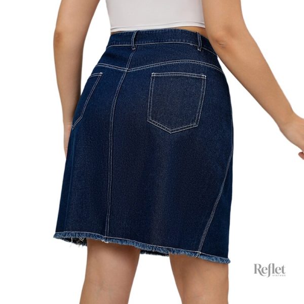 Jupe en denim année 80 pour femme