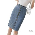 Jupe en jean taille haute vintage