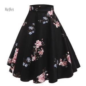 Mode rétro : jupe années 50 à motifs colorés