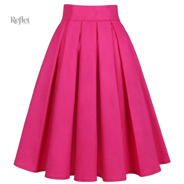 Jupe vintage évasée, taille haute et confortable