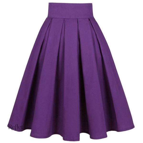 Style décontracté avec cette jupe évasée vintage