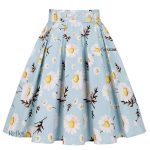 Mode vintage féminine, jupe à volants années 50