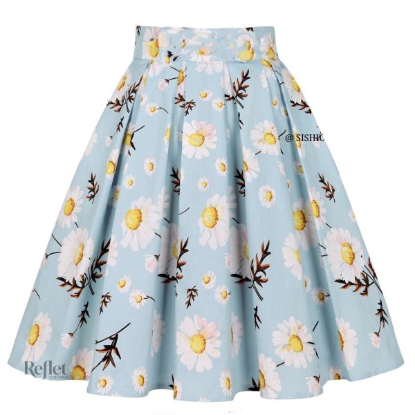Mode vintage féminine, jupe à volants années 50