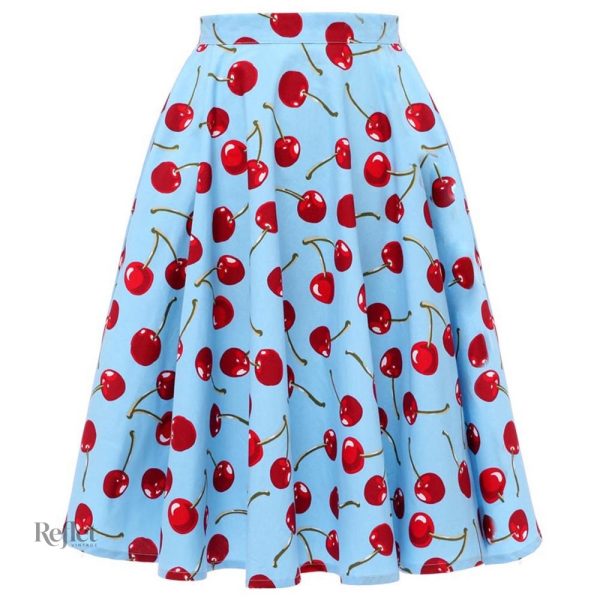 Jupe femme rétro années 50 en tissu léger
