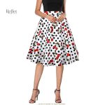 Jupe vintage à pois pour jeune fille