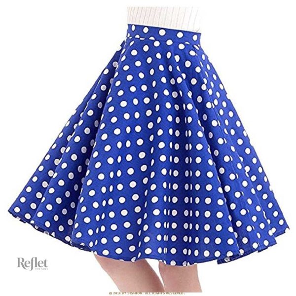 Mode années 60 : jupe à pois fille